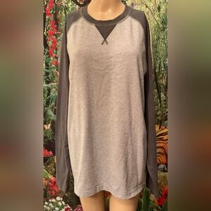 The North Face Men's Gray and Dark Gray Long Sleeve Shirt